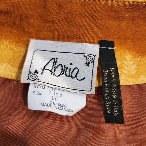 Vintage Abria yellow paisley tribal print boho mini wrap skirt - Picture 3 of 4